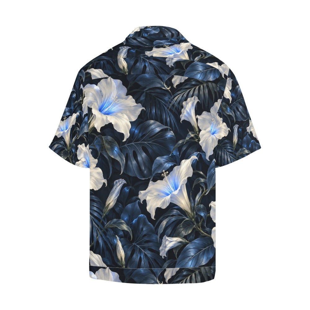 Moonlit Hibiscus Hawaiian Shirt
