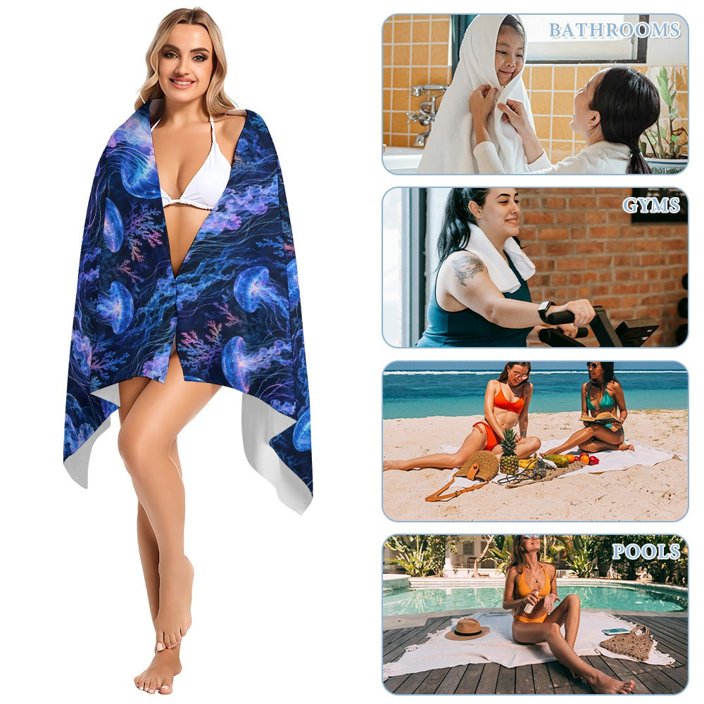 Blue Jelly Drift Beach Towel