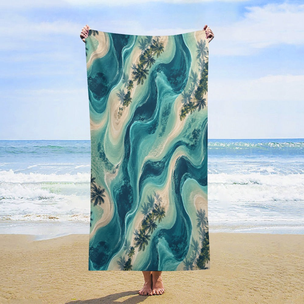 Lagoon Marble Beach Towel
