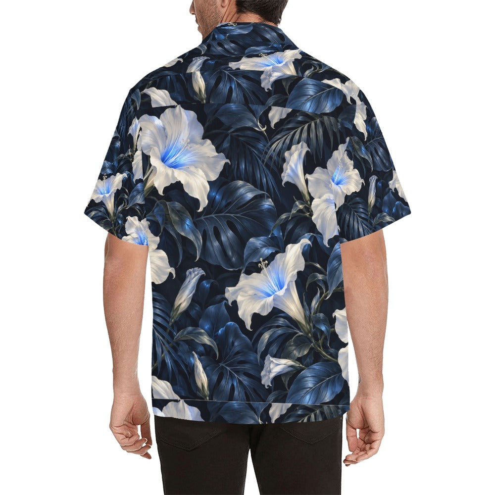 Moonlit Hibiscus Hawaiian Shirt