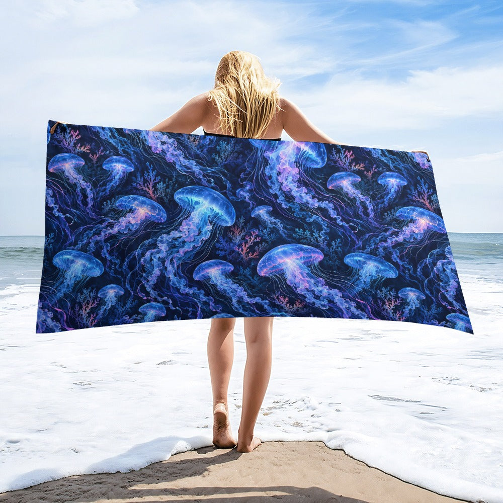 Blue Jelly Drift Beach Towel