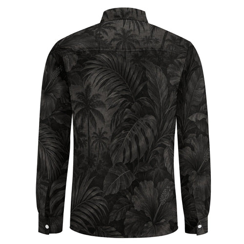 Black Palm Long Sleeve Shirt — back view