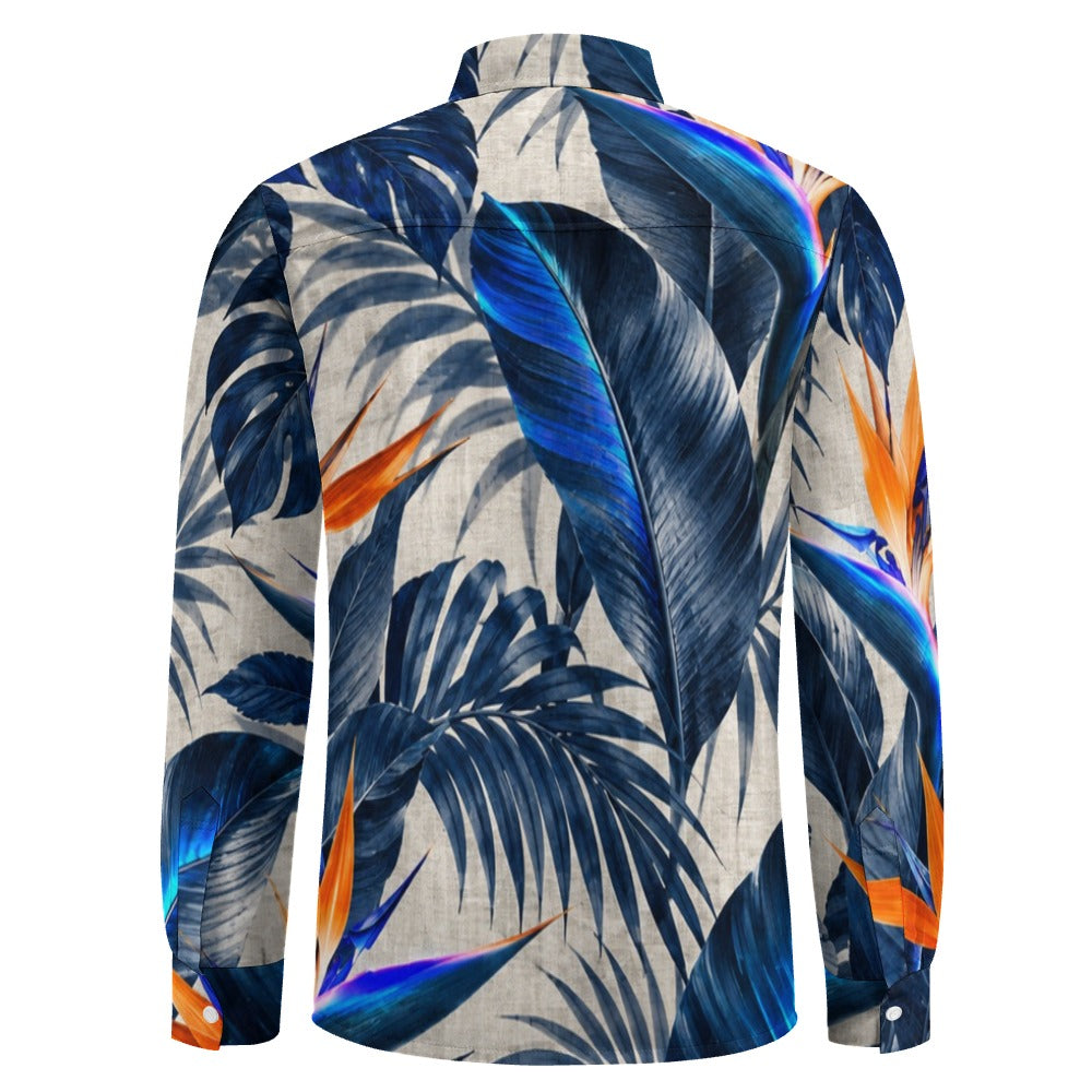 Peach Velvet Casual One Pocket Long Sleeve Shirt