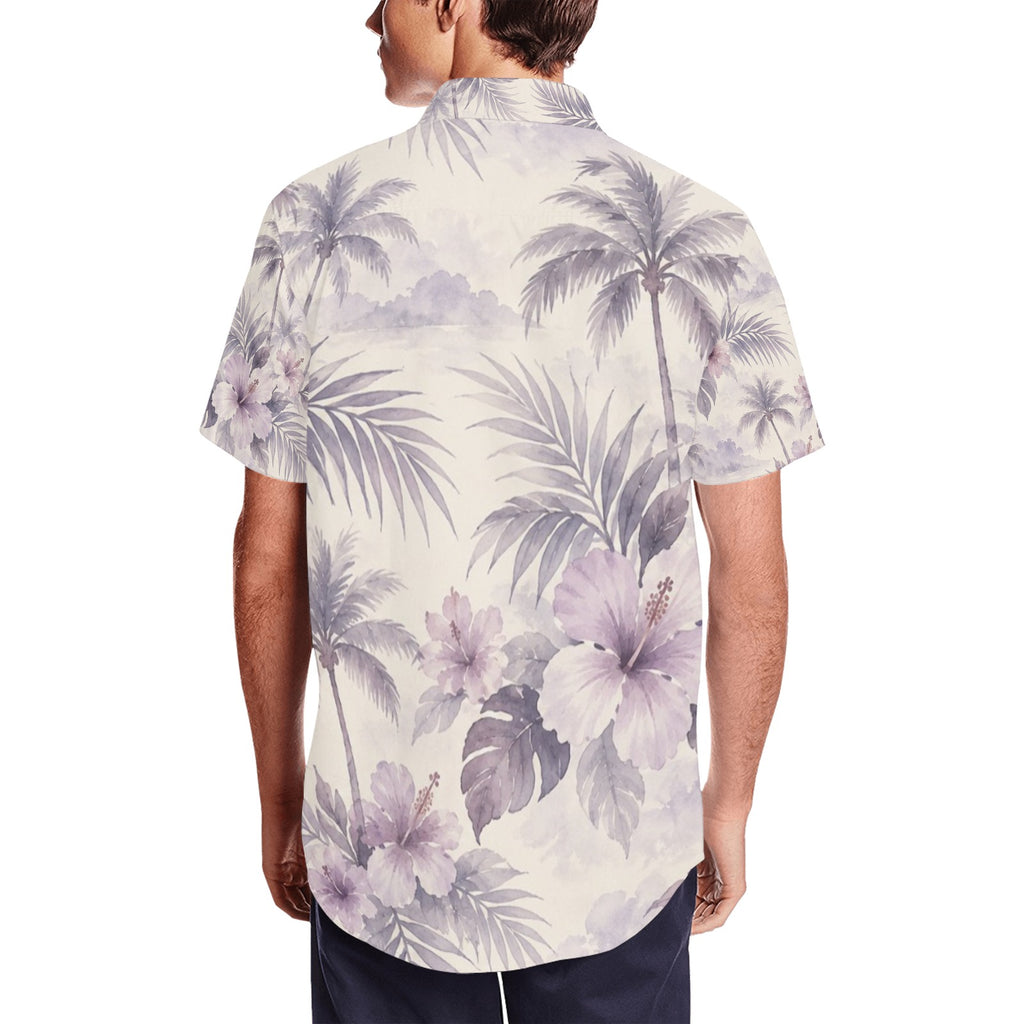 Men's Short Sleeve Shirt With Lapel Collar (Model T54)