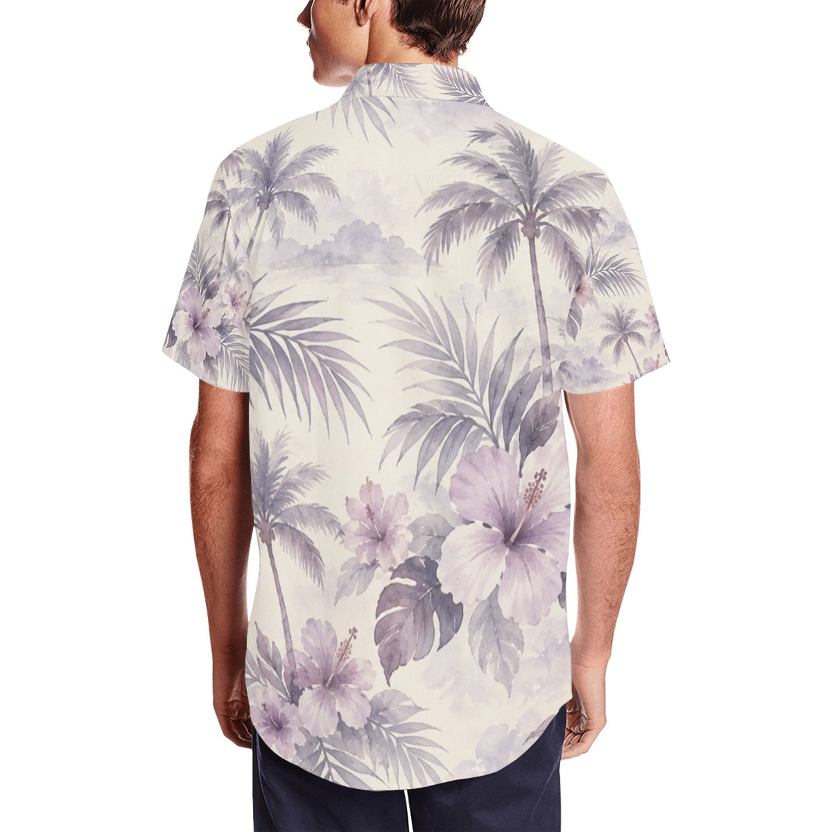 Men's Short Sleeve Shirt With Lapel Collar (Model T54)