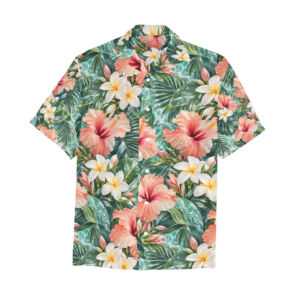 Men's All Over Print Hawaiian Shirt With Chest Pocket(ModelT58)