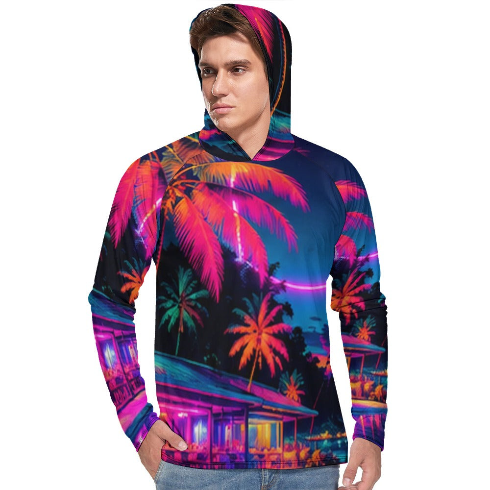 Neon Beach House Sun Hoodie