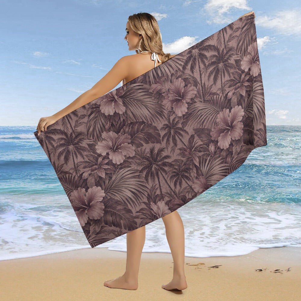 Dusty Hibiscus Beach Towel