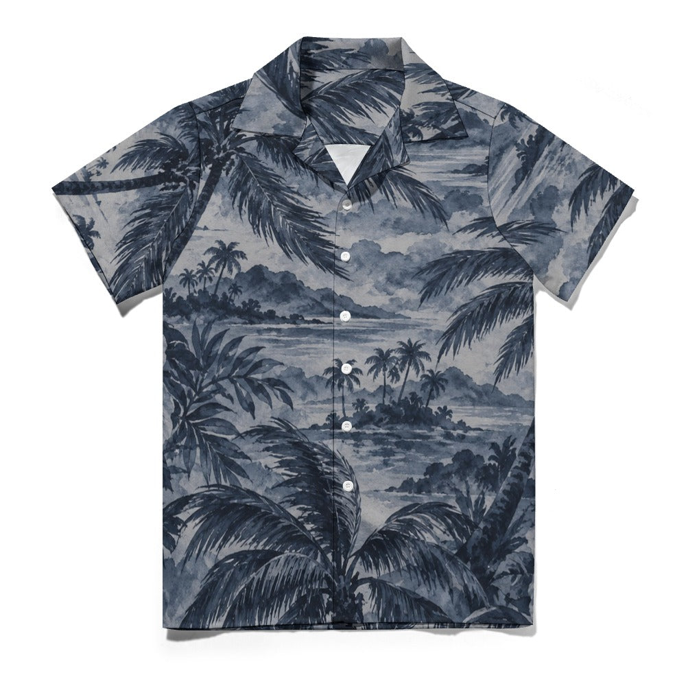 Midnight Palms Cuban Collar Shirt