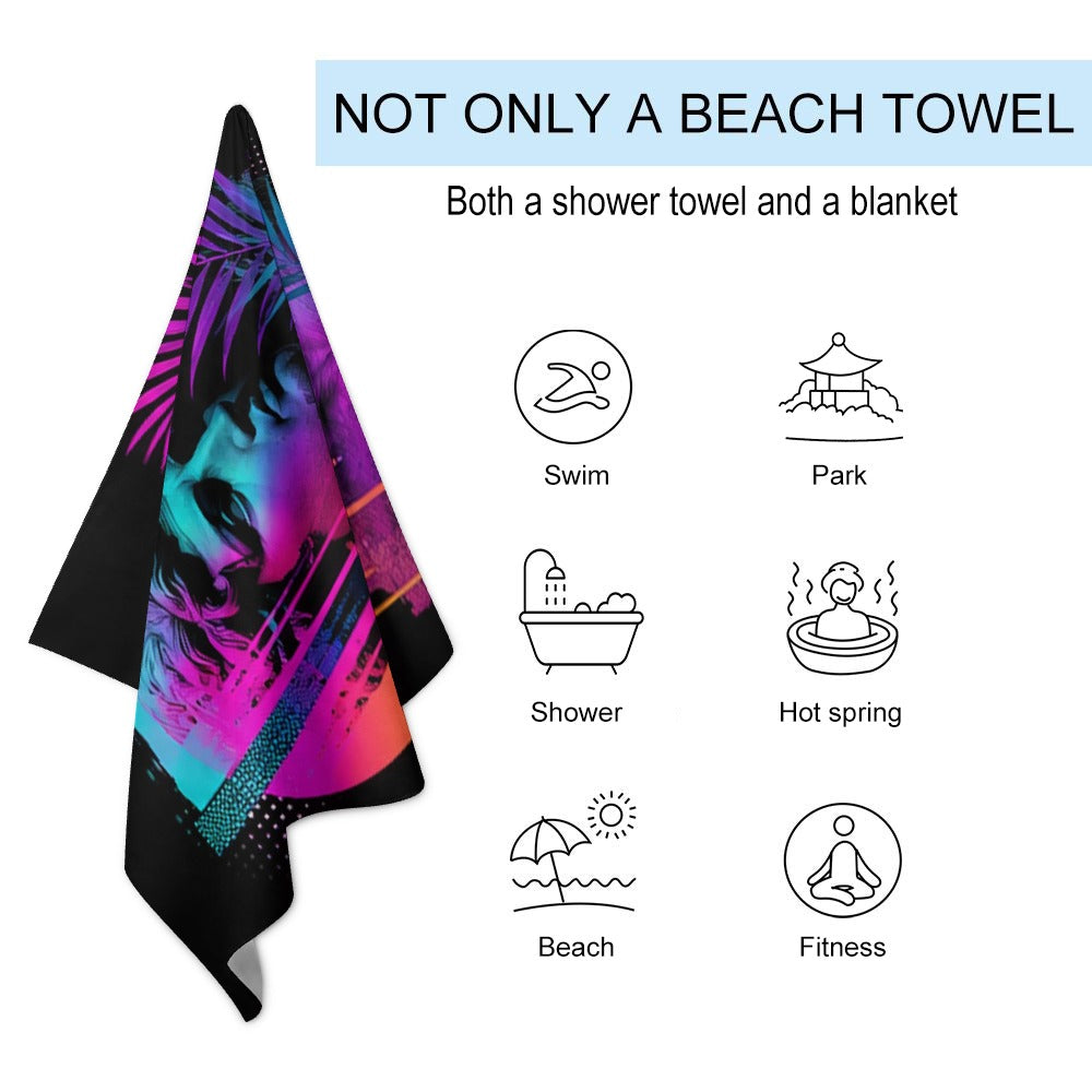 Midnight Mirage Beach Towel