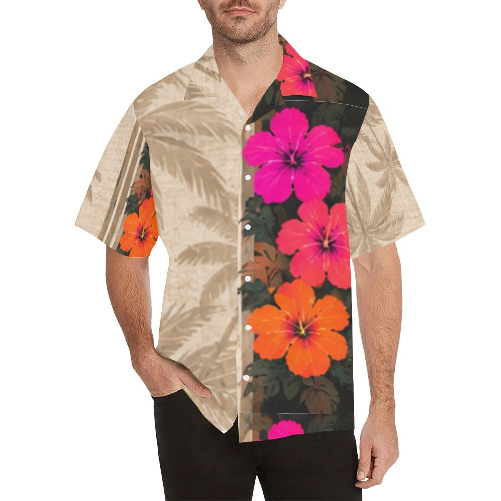Hibiscus Split Hawaiian Shirt