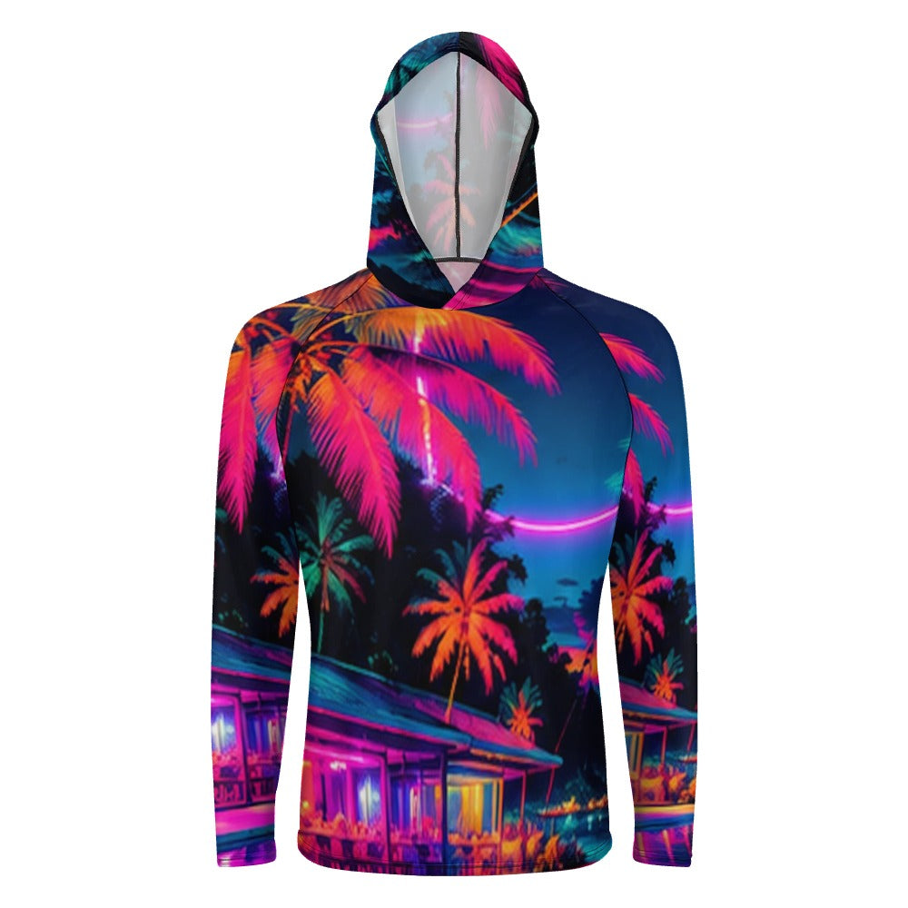 Neon Beach House Sun Hoodie