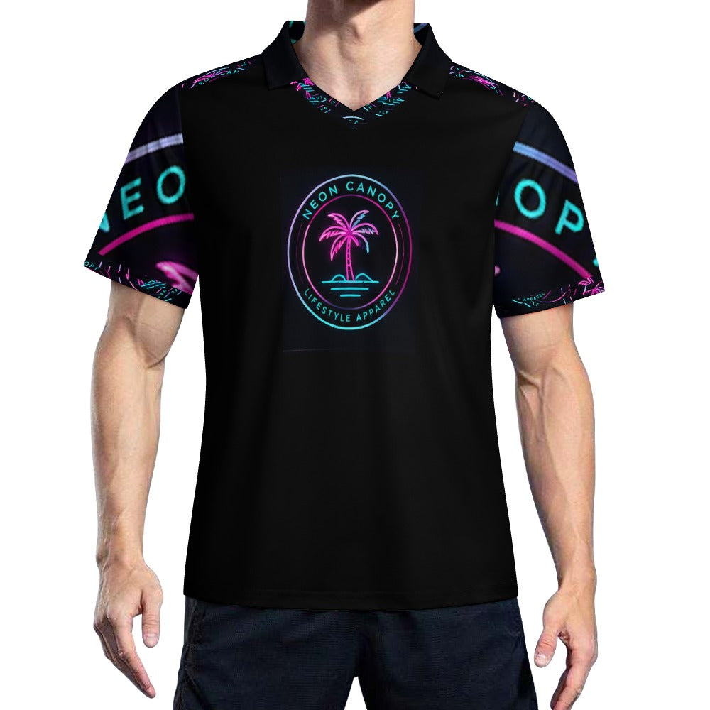 Neon Palm Performance V-Neck