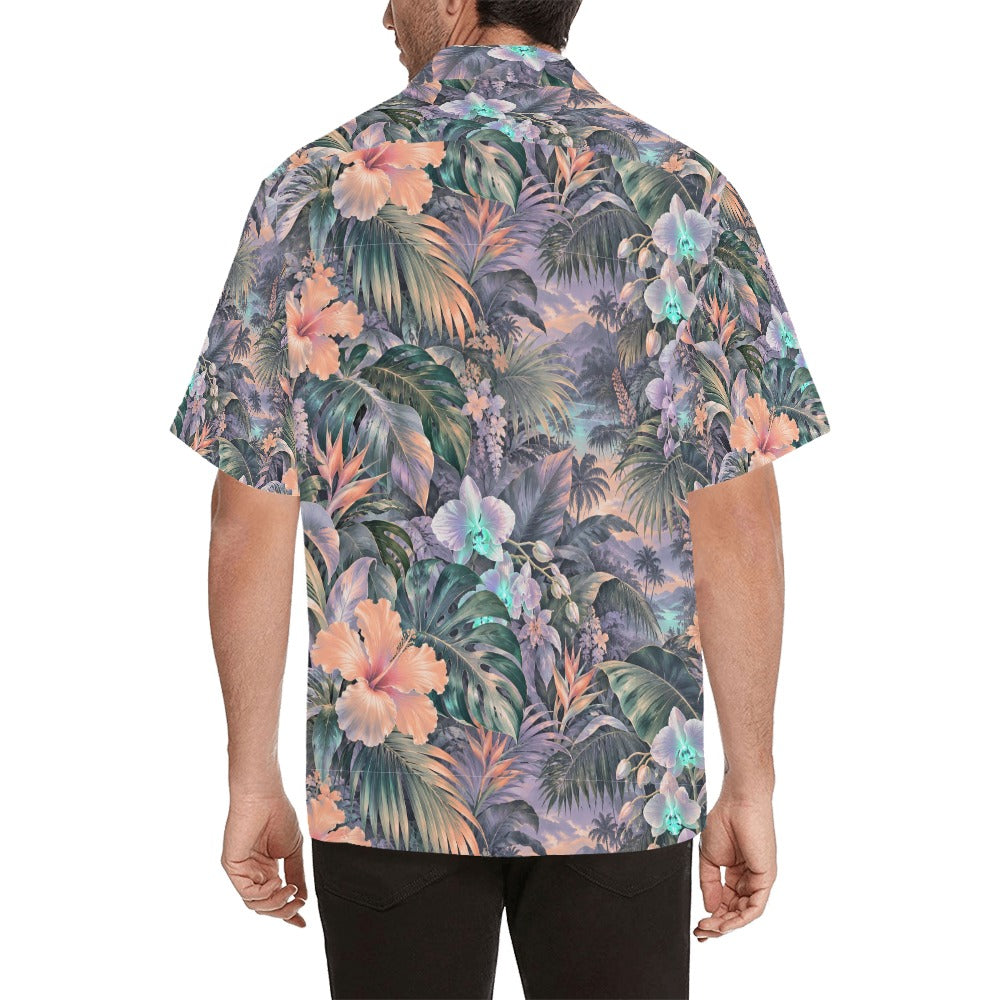 Dusky Hibiscus Hawaiian Shirt