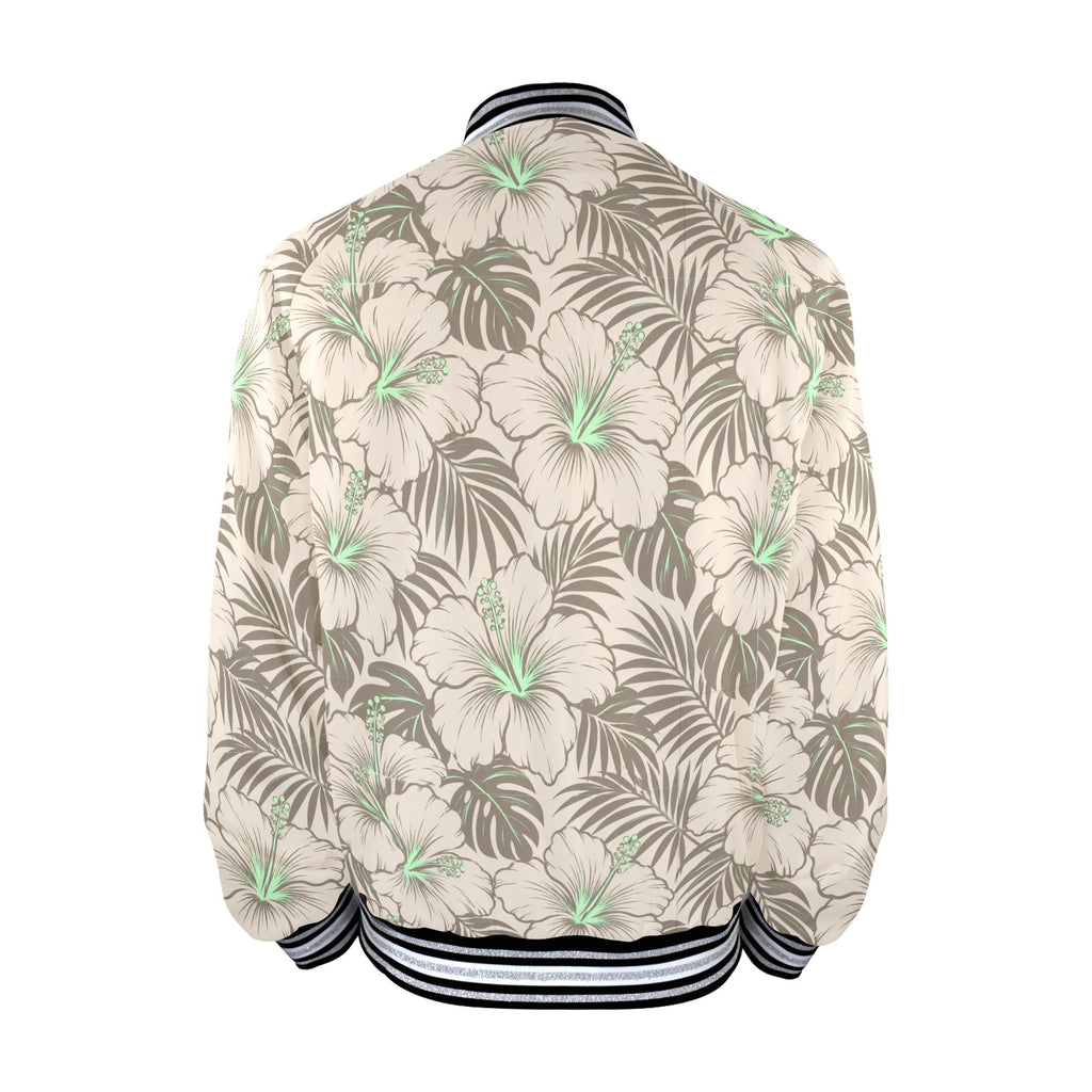 New Men's Striped Trim Bomber Jacket