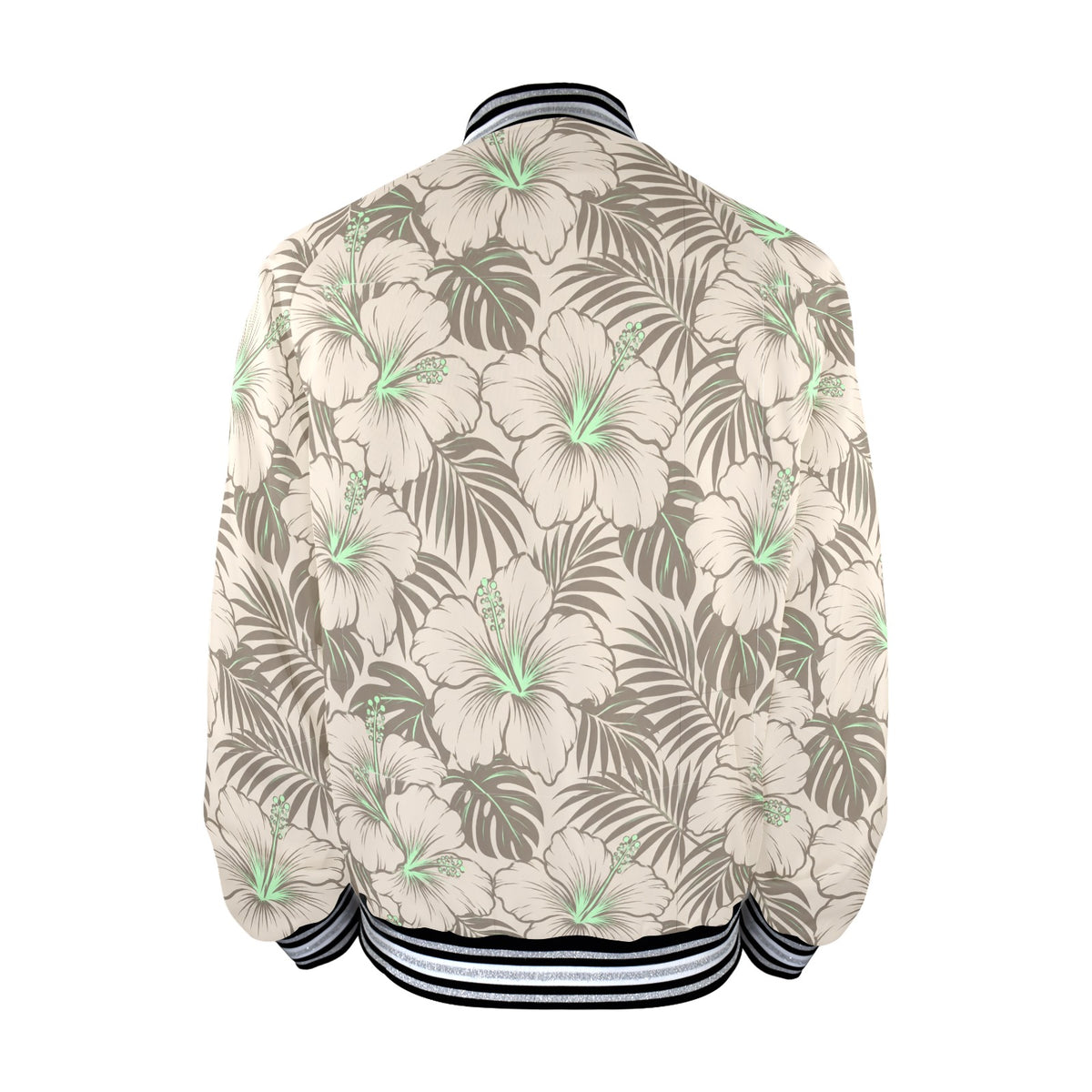 New Men's Striped Trim Bomber Jacket