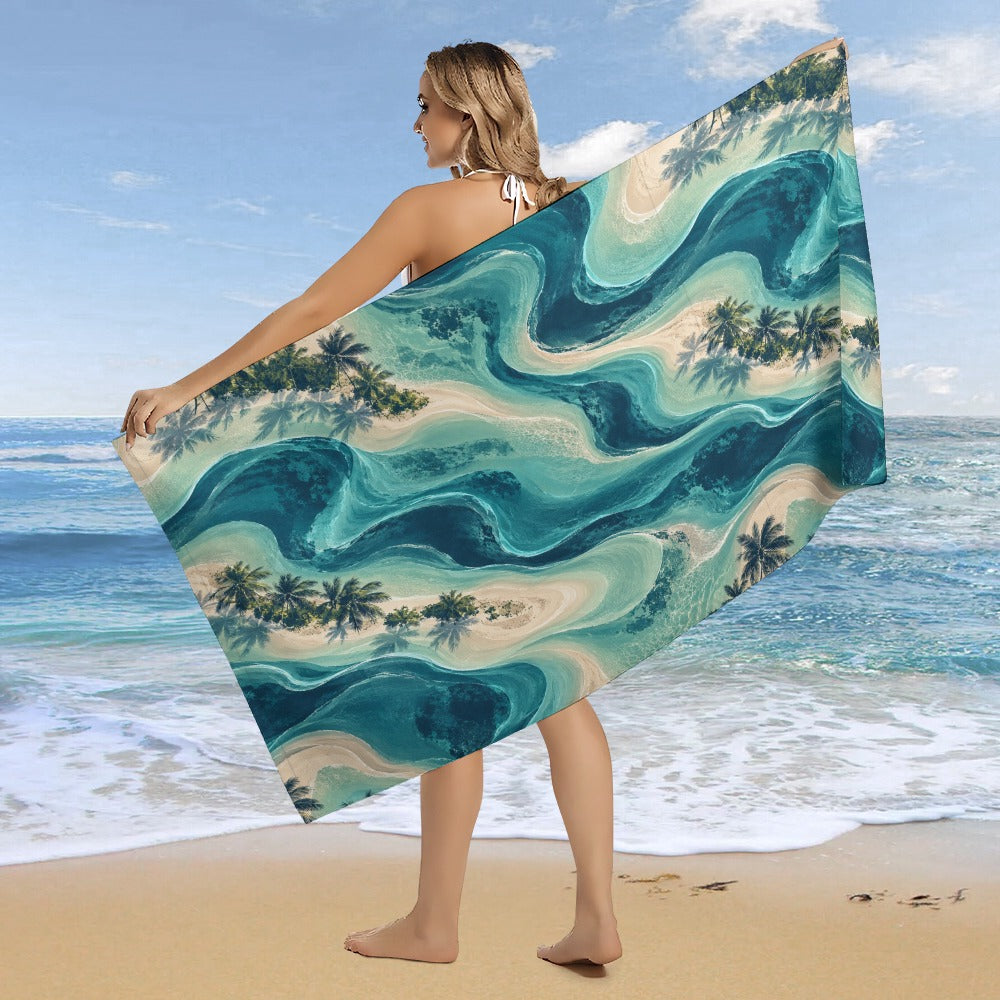 Lagoon Marble Beach Towel