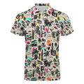 Postcard Paradise Zip Polo