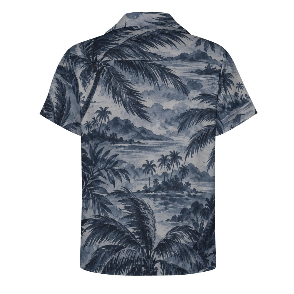 Midnight Palms Cuban Collar Shirt