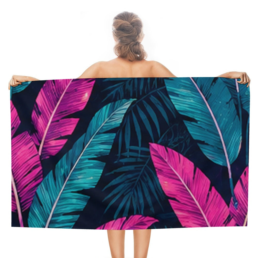Electric Palm Beach Towel