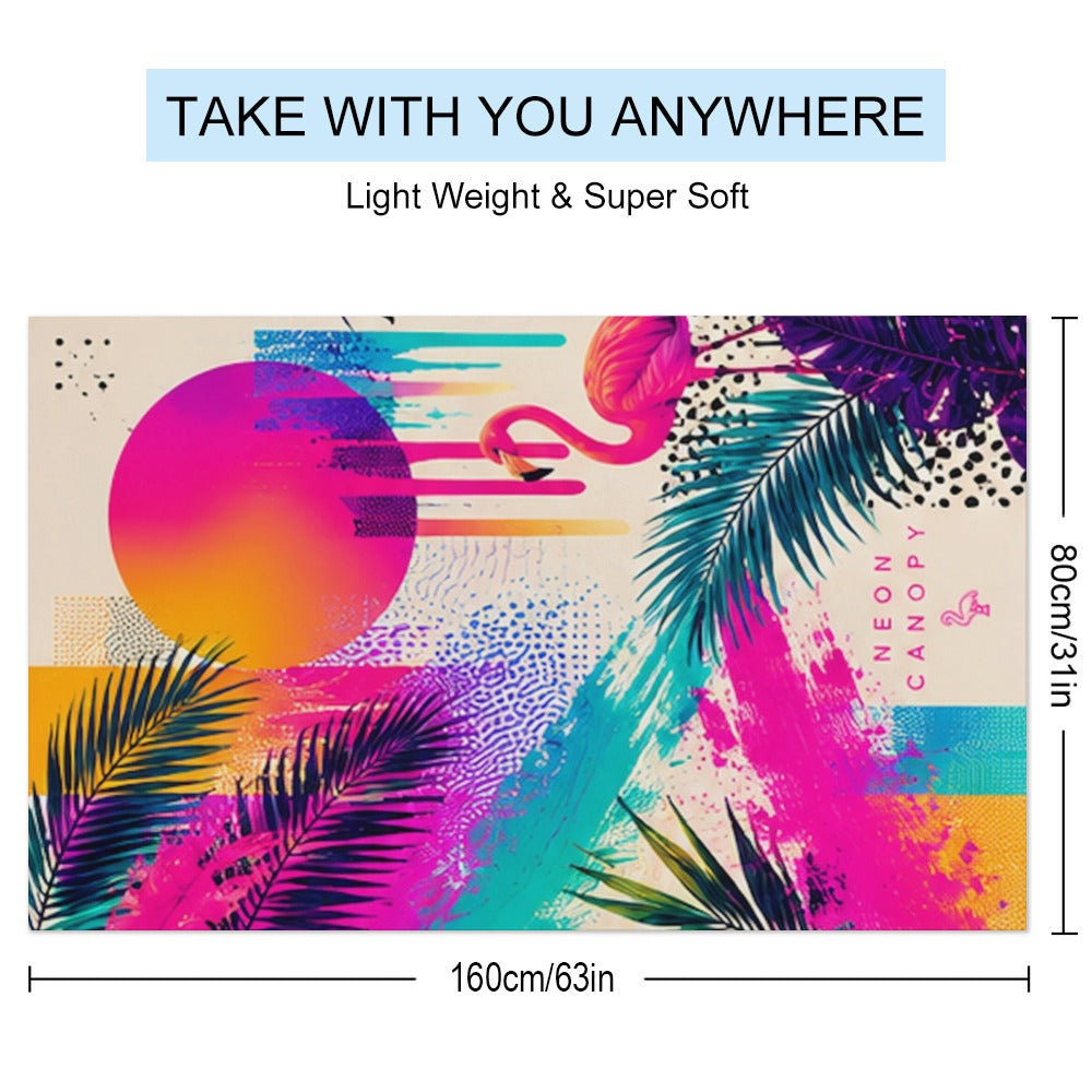 Flamingo Rush Beach Towel