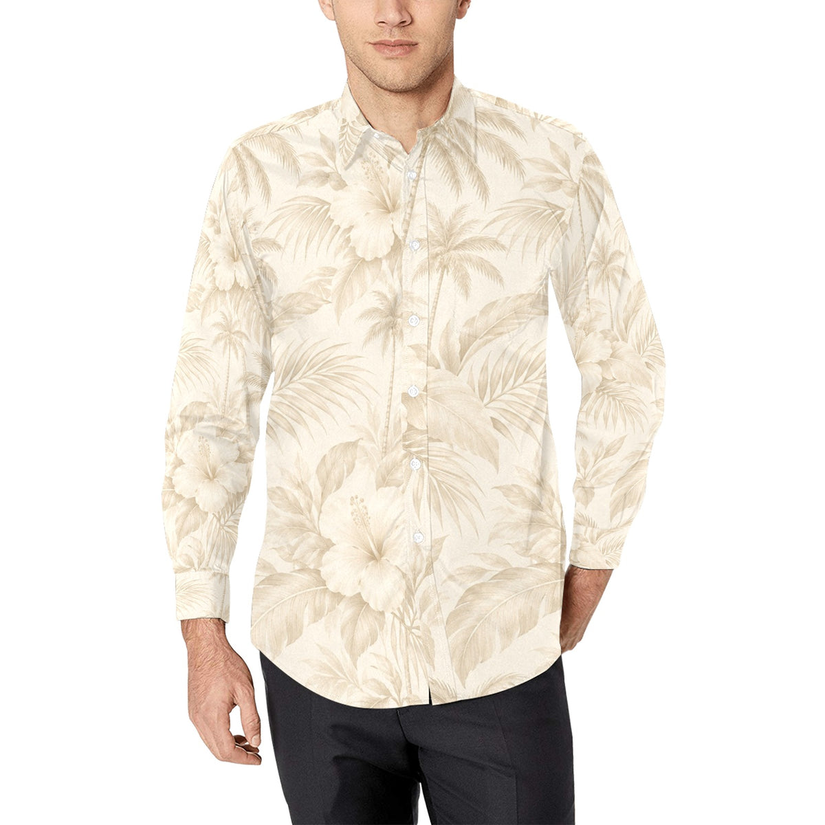 Men's All Over Print Long Sleeve Shirt(Model T61)