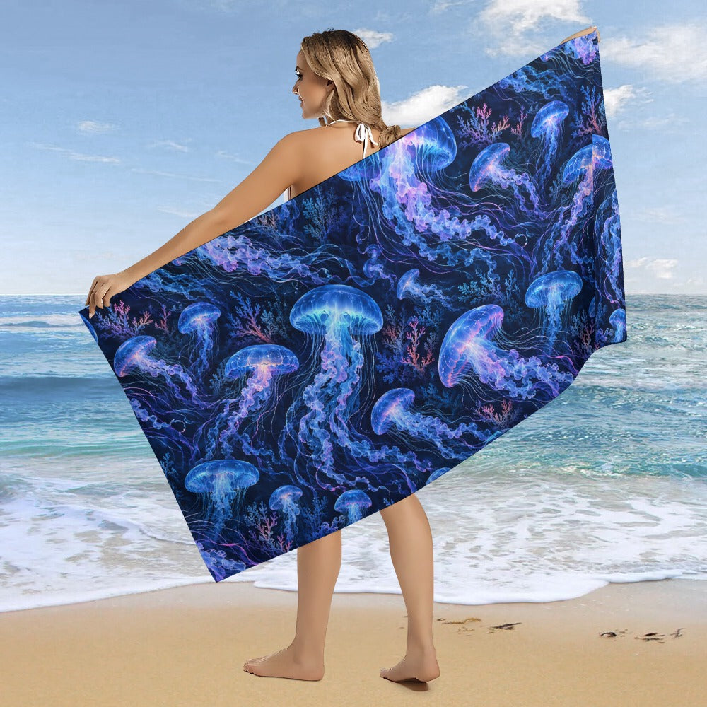 Blue Jelly Drift Beach Towel