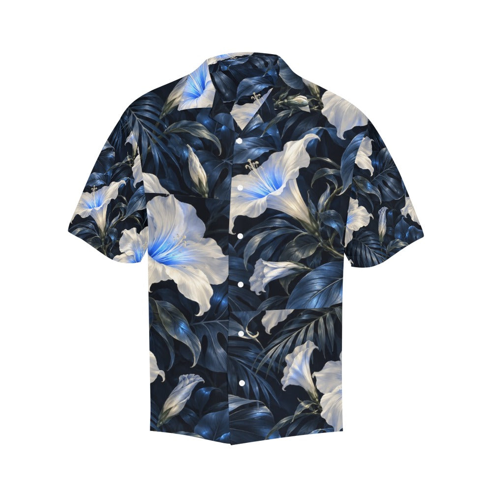 Moonlit Hibiscus Hawaiian Shirt