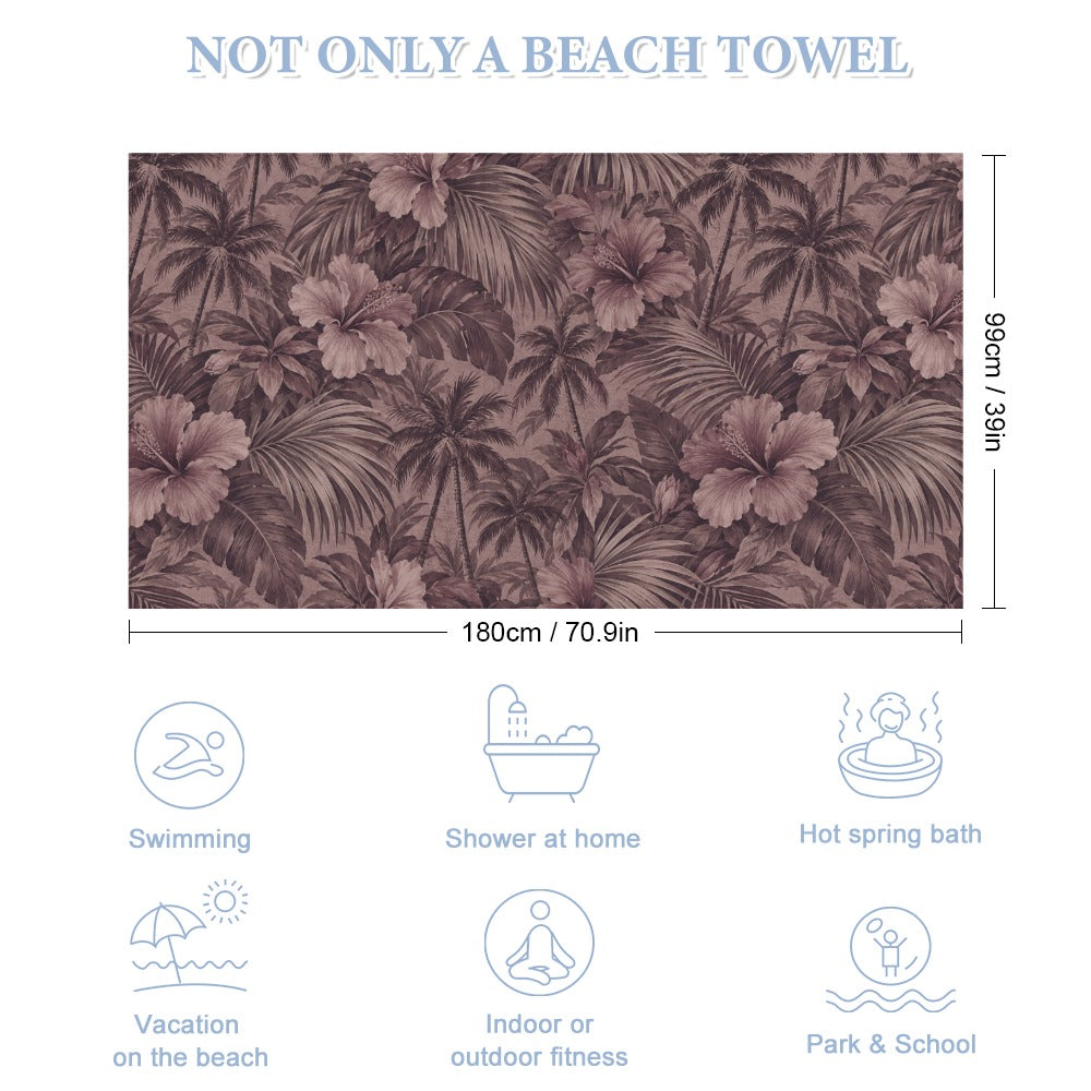 Dusty Hibiscus Beach Towel