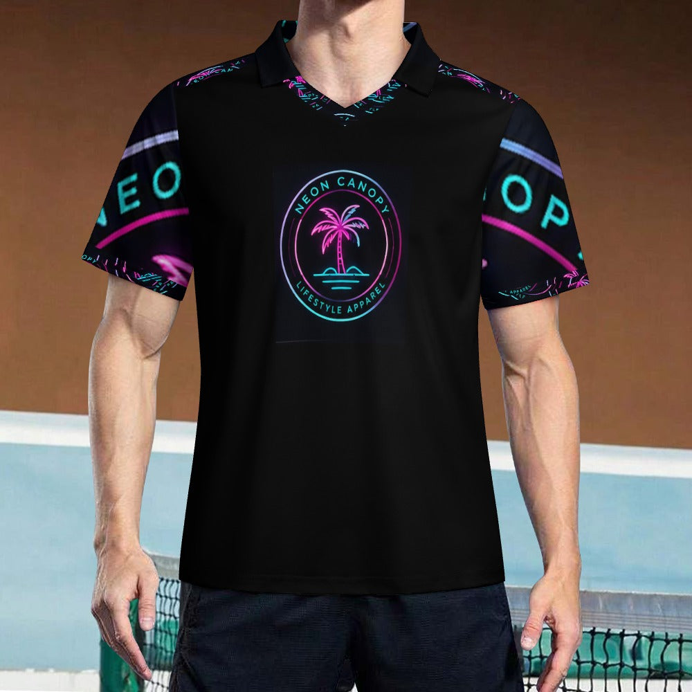 Neon Palm Performance V-Neck