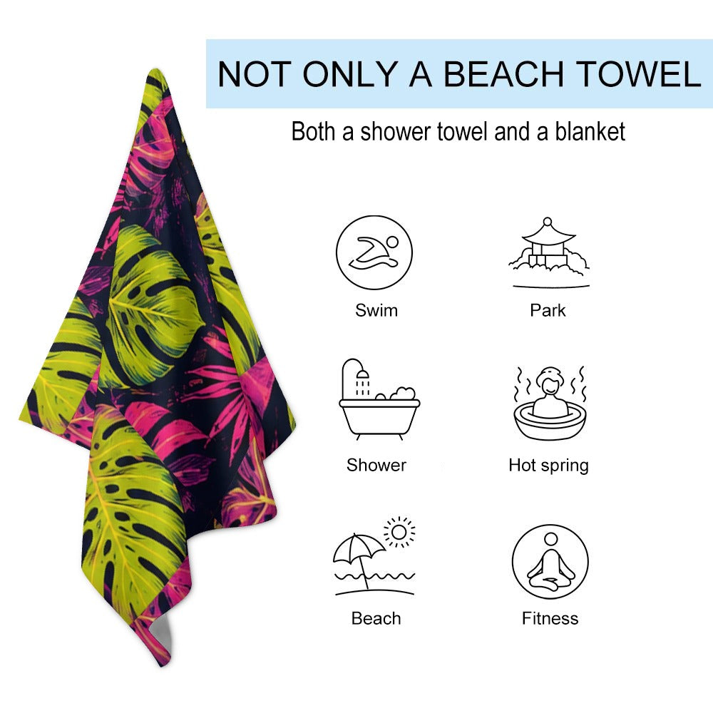 Electric Jungle Beach Towel