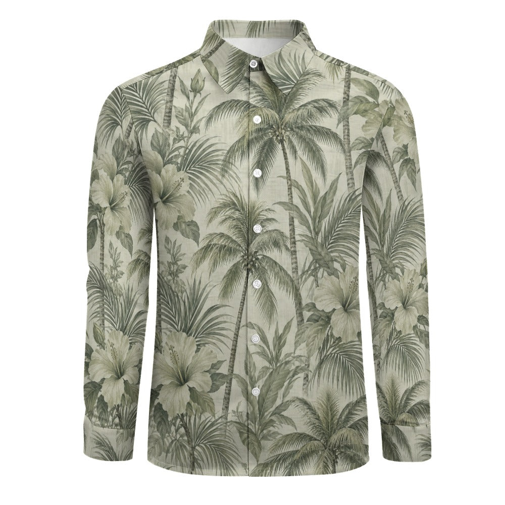 Peach Velvet Casual One Pocket Long Sleeve Shirt