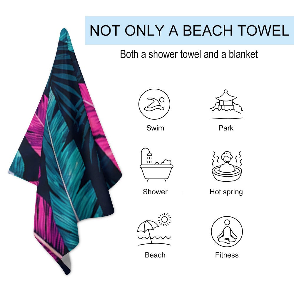 Electric Palm Beach Towel