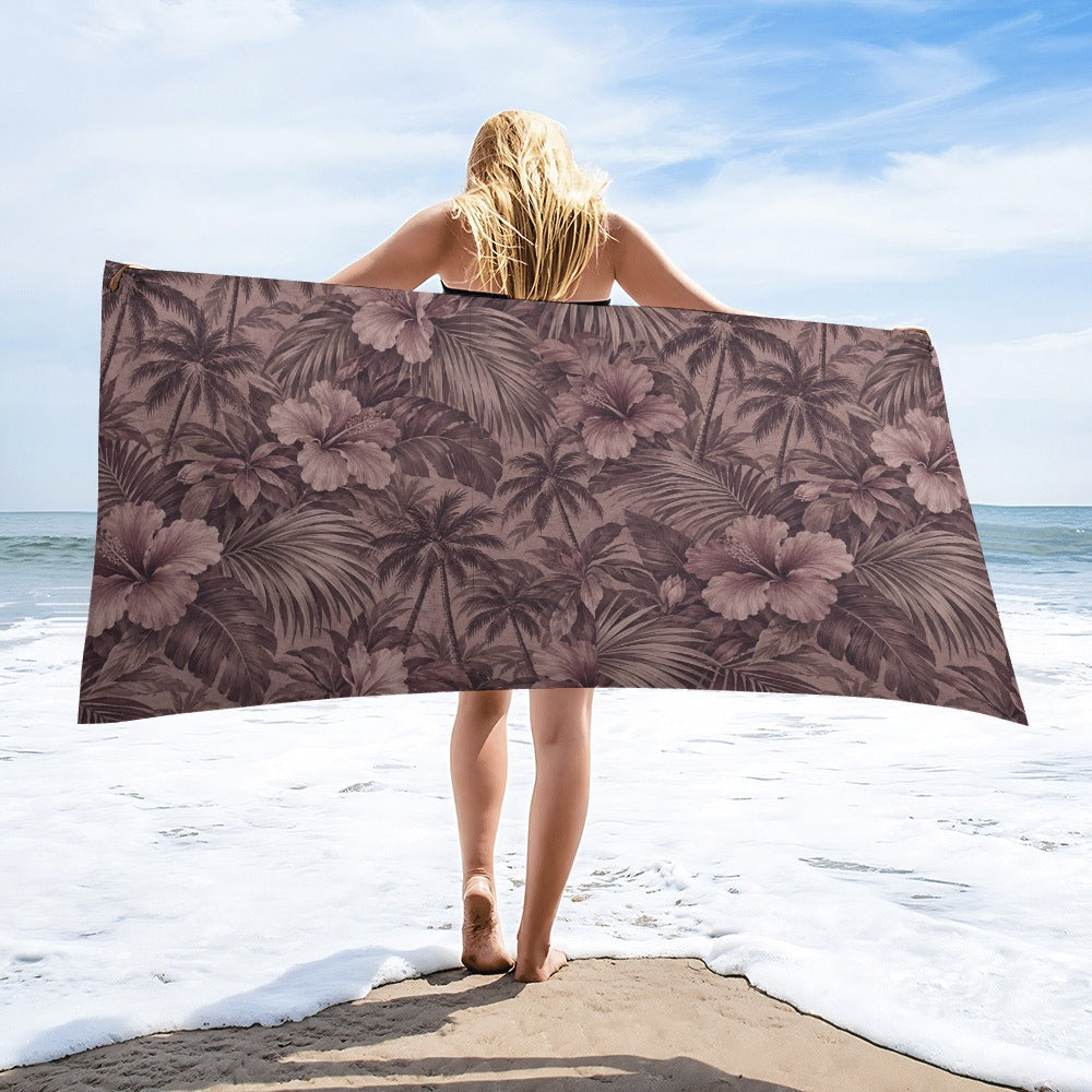 Dusty Hibiscus Beach Towel