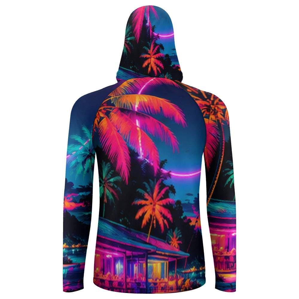 Neon Beach House Sun Hoodie