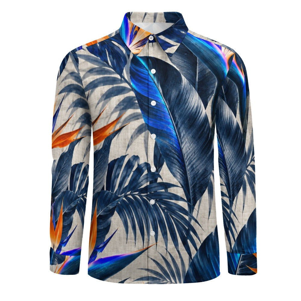 Peach Velvet Casual One Pocket Long Sleeve Shirt