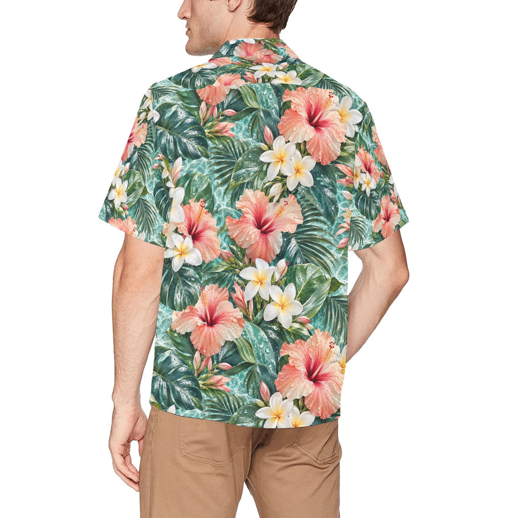 Men's All Over Print Hawaiian Shirt With Chest Pocket(ModelT58)