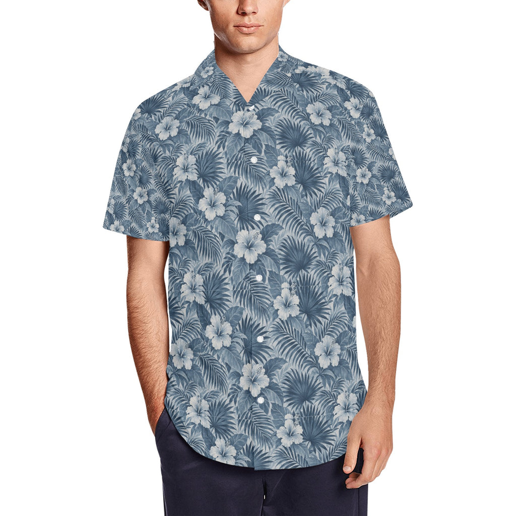 Men's Short Sleeve Shirt With Lapel Collar (Model T54)