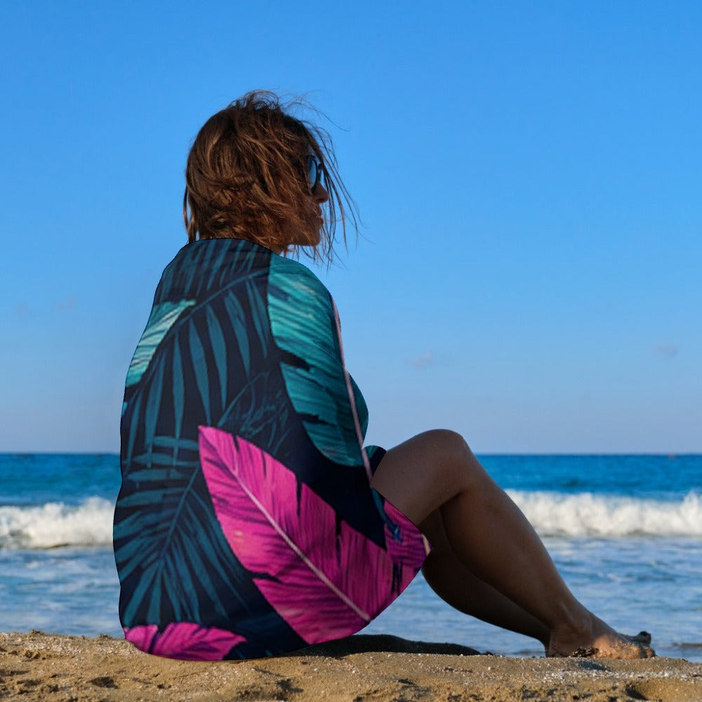 Electric Palm Beach Towel