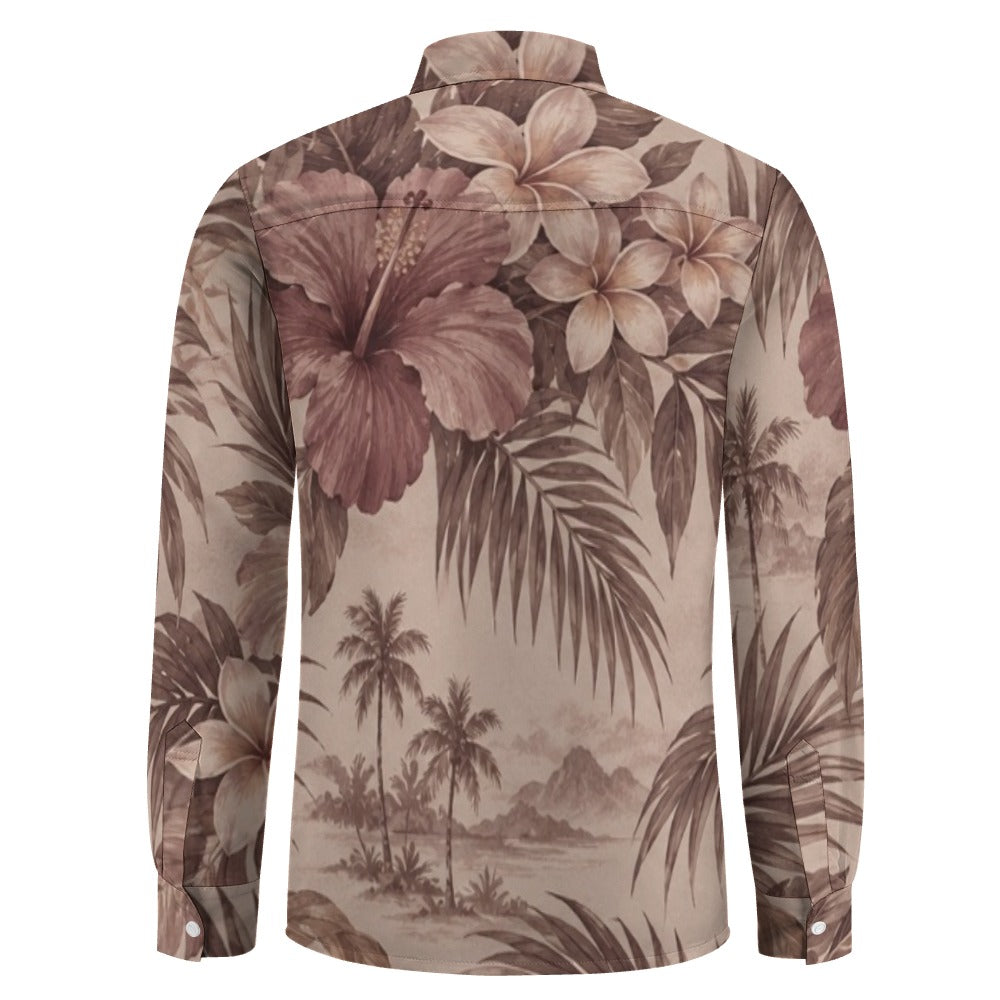 Mauve Island Long Sleeve Shirt — back view