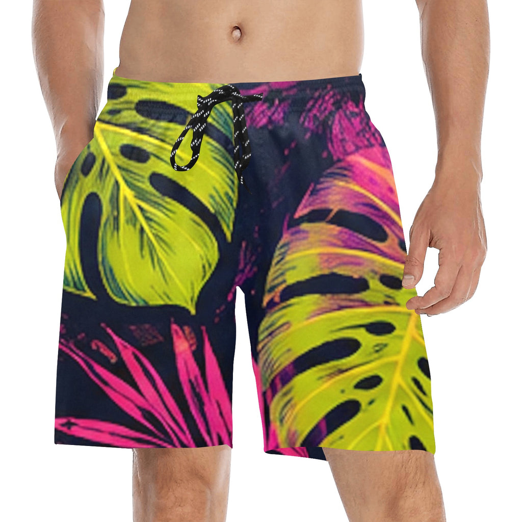 Electric Monstera Swim Shorts