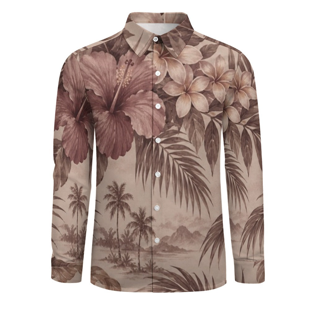 Mauve Island Long Sleeve Shirt — front view