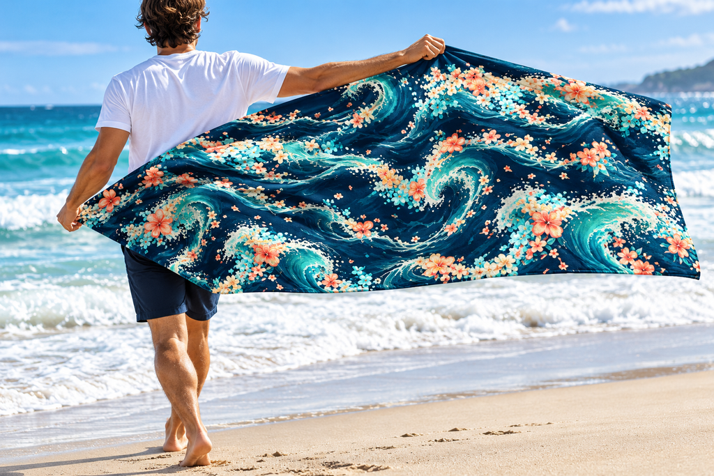 Reef Current Beach Towel