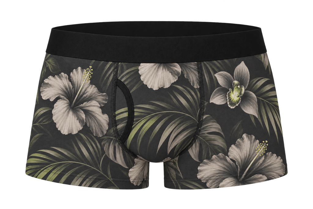 Midnight Hibiscus Boxer Briefs