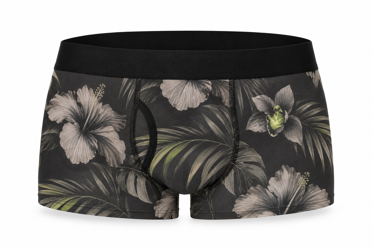 Midnight Hibiscus Boxer Briefs