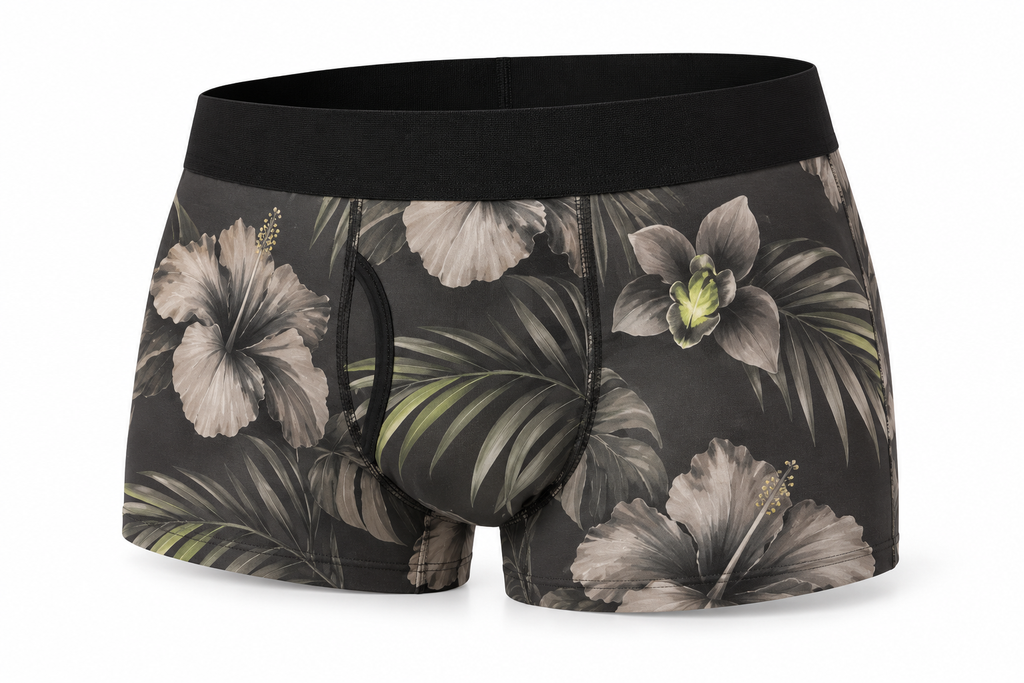 Midnight Hibiscus Boxer Briefs