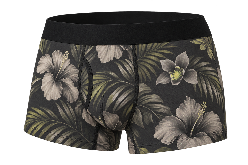 Midnight Hibiscus Boxer Briefs