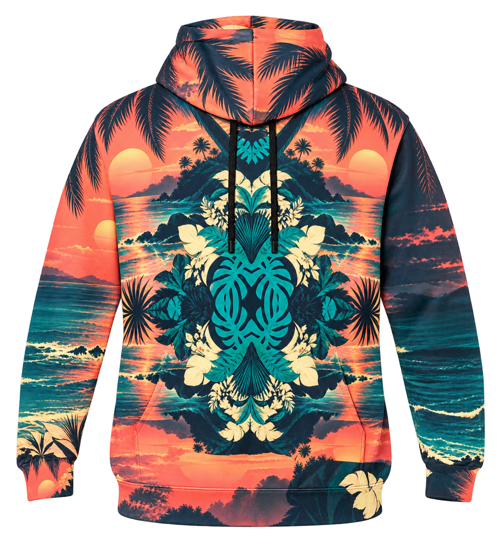 Sunset Totem Fleece Hoodie