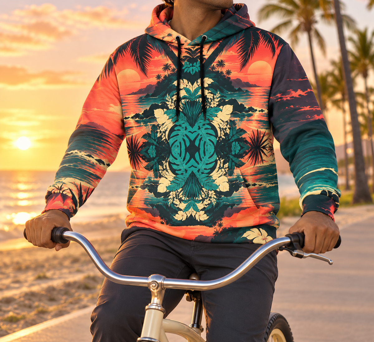 Sunset Totem Fleece Hoodie