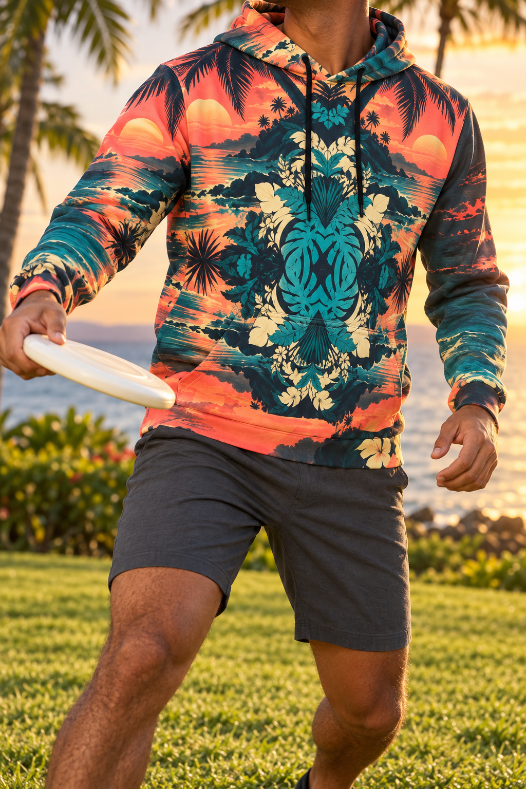 Sunset Totem Fleece Hoodie